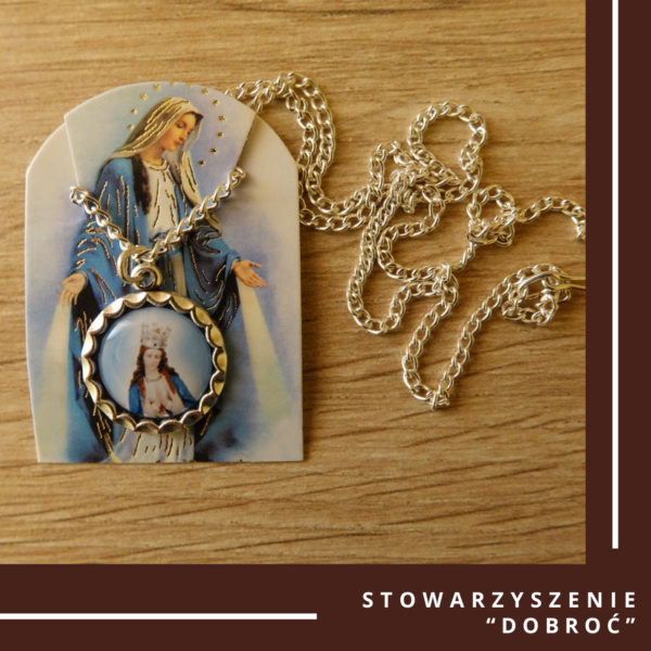 Łańcuszek z medalikiem z Matką Bożą Niepokalaną