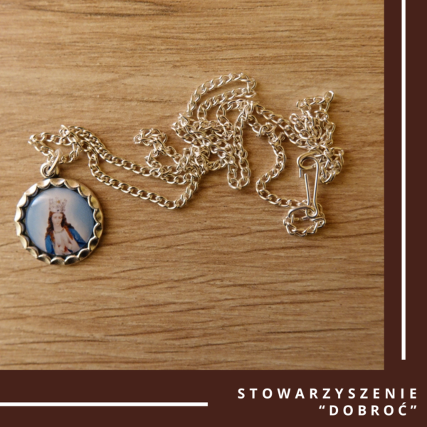 Łańcuszek z medalikiem z Matką Bożą Niepokalaną - obrazek 2