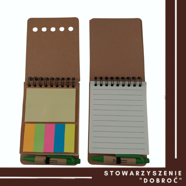 Notesik z długopisem i kartkami samoprzylepnymi - obrazek 2